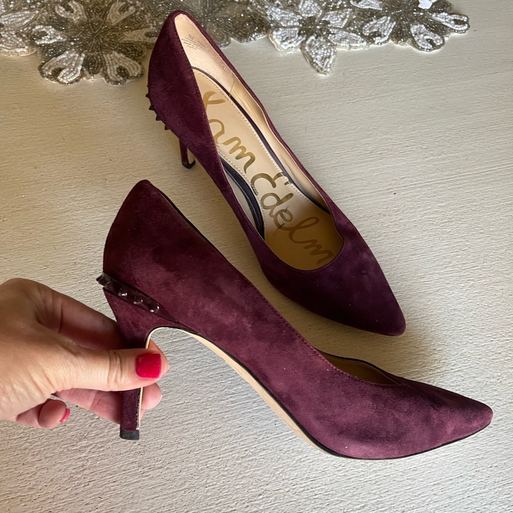 Size 7 Sam Edelman stunning purple pumps heels
